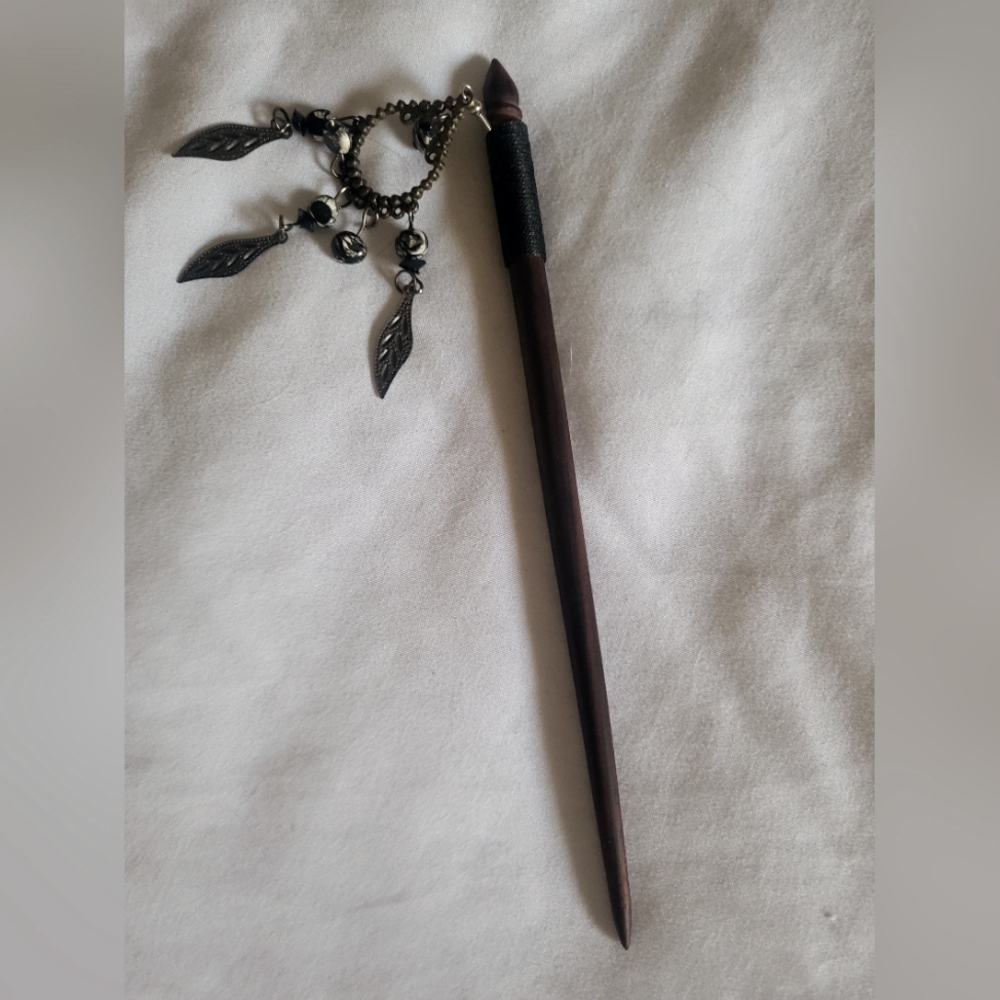 Wood hair stick